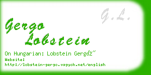 gergo lobstein business card